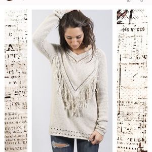 Show Me Your Mumu Frances Fringe Sweater Small